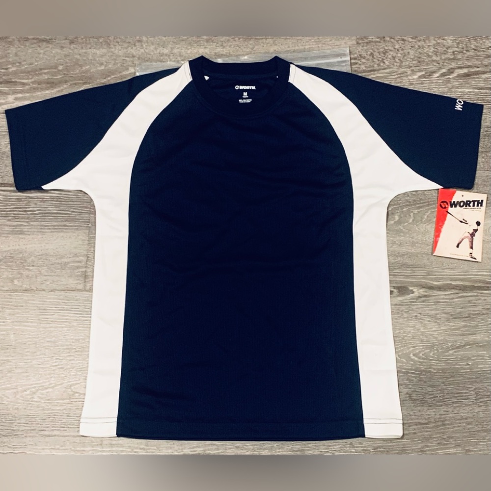 Worth Sports Navy Blue & White Jersey Shirt- Size: Youth Medium